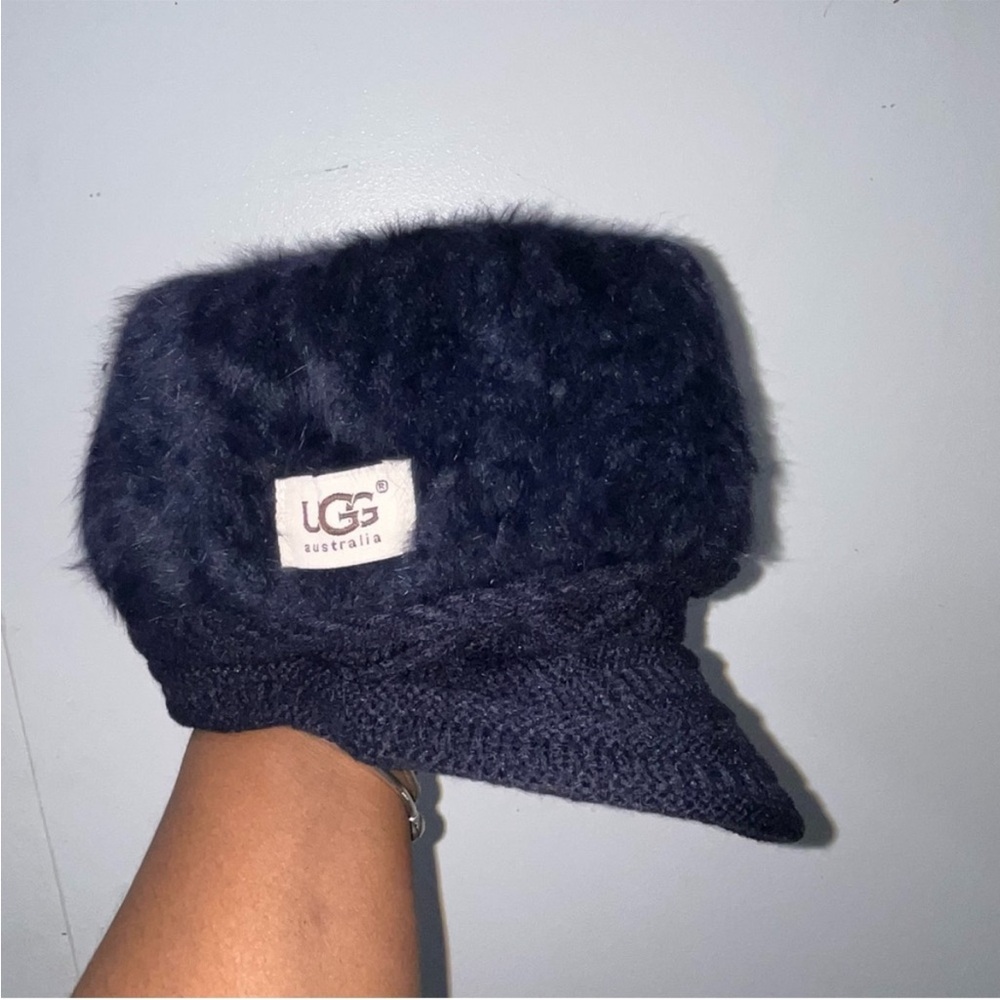 UGG Navy Blue Fur Hat